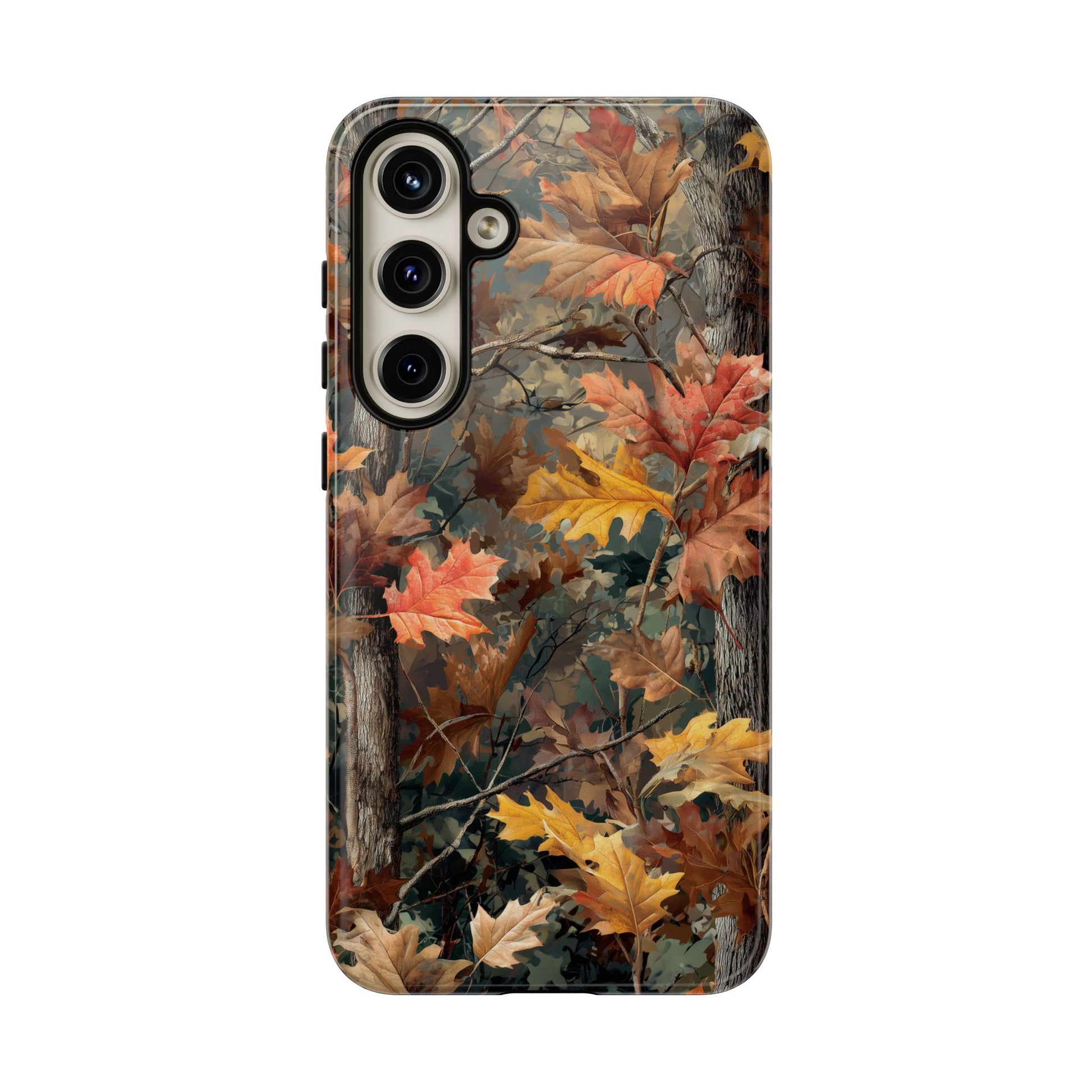 Autumn Forest Camouflage Orange Brown Leaves