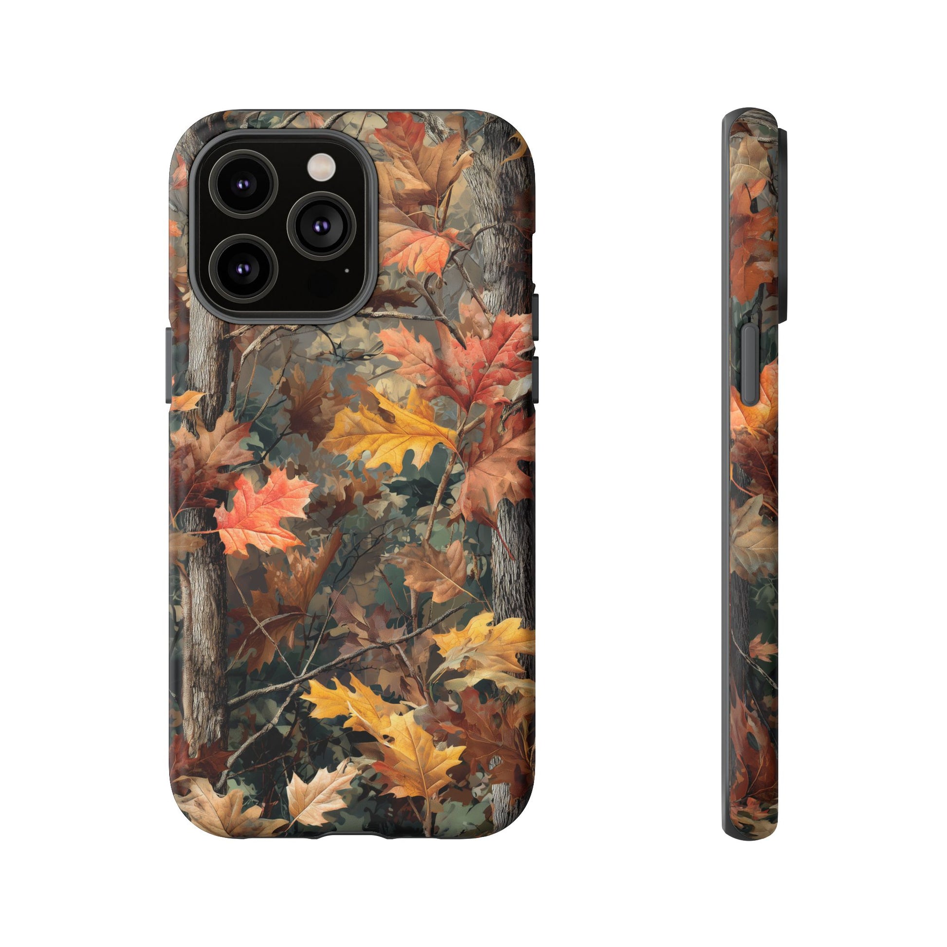 Autumn Forest Camouflage Orange Brown Leaves