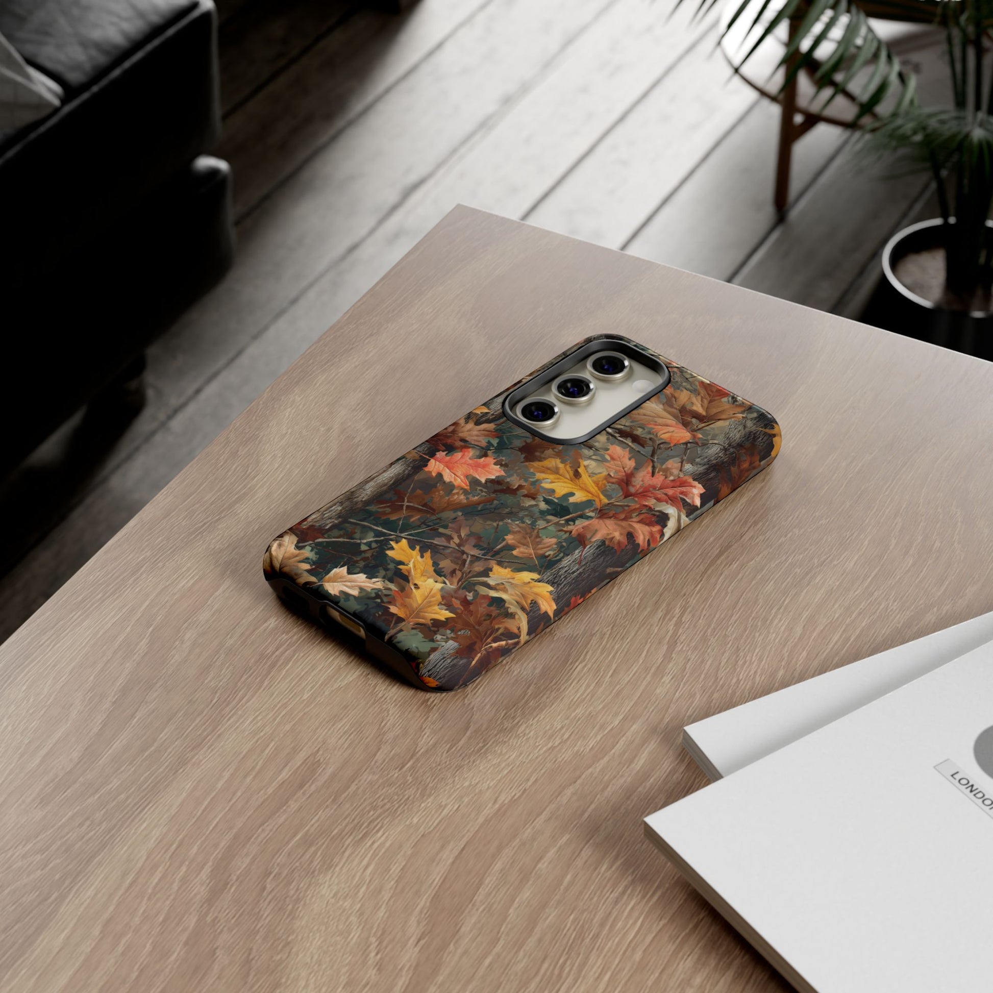 Autumn Forest Camouflage Orange Brown Leaves