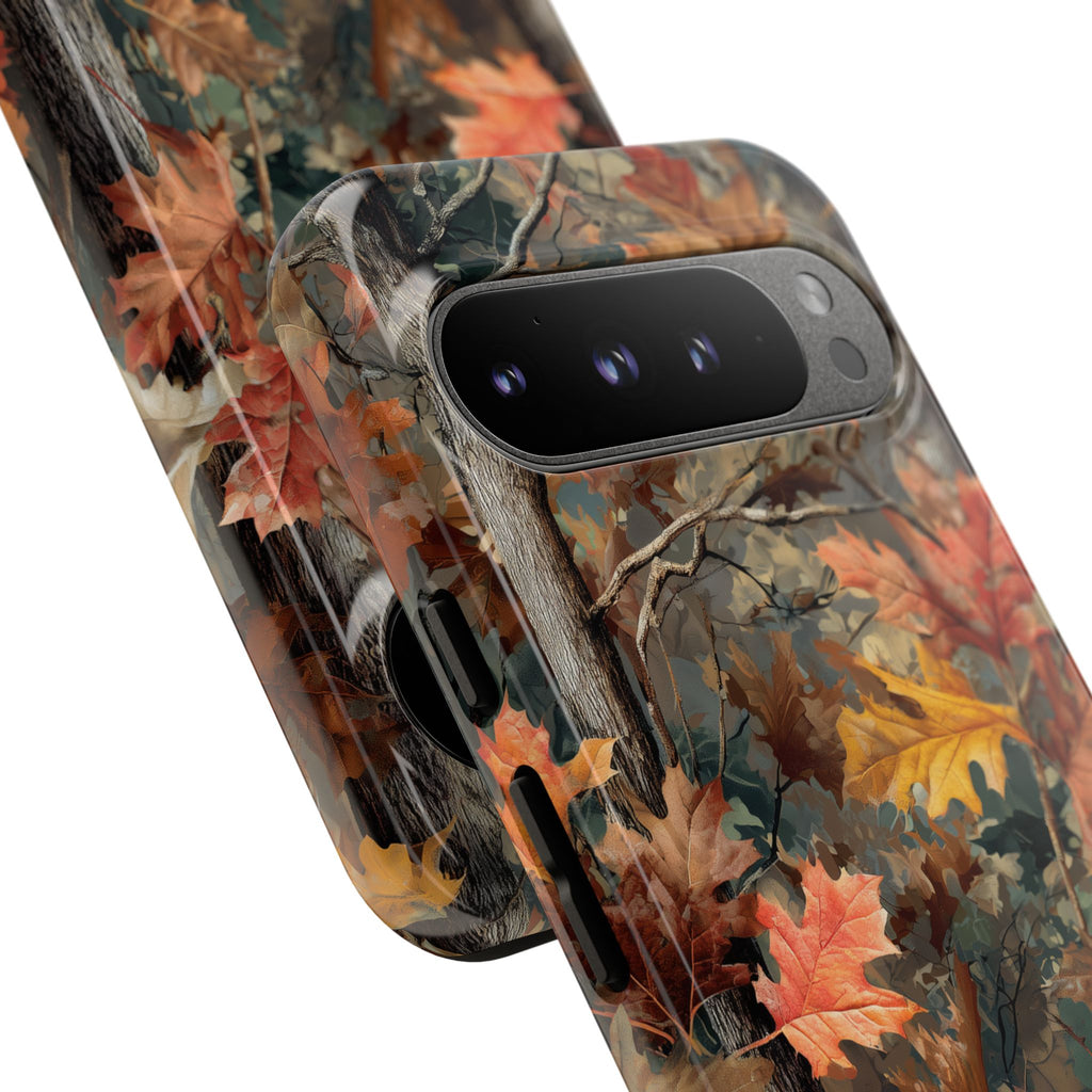 Autumn Forest Camouflage Orange Brown Leaves