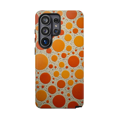 Orange Tangerine Abstract Polka Dots