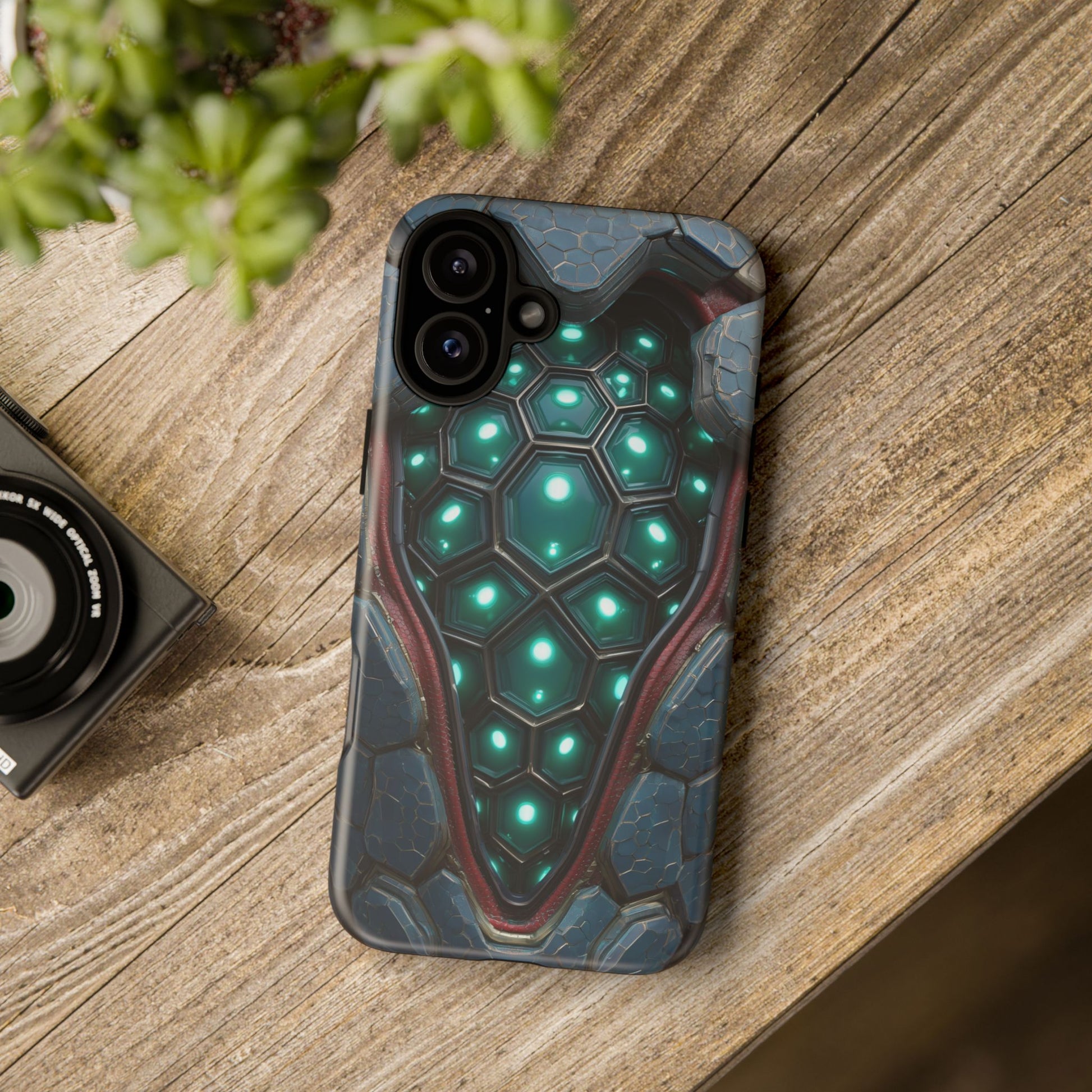 Alien Tech Hex Teal Gray Armor