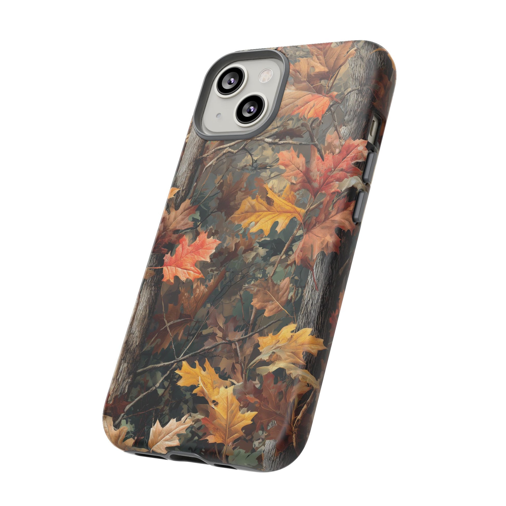 Autumn Forest Camouflage Orange Brown Leaves