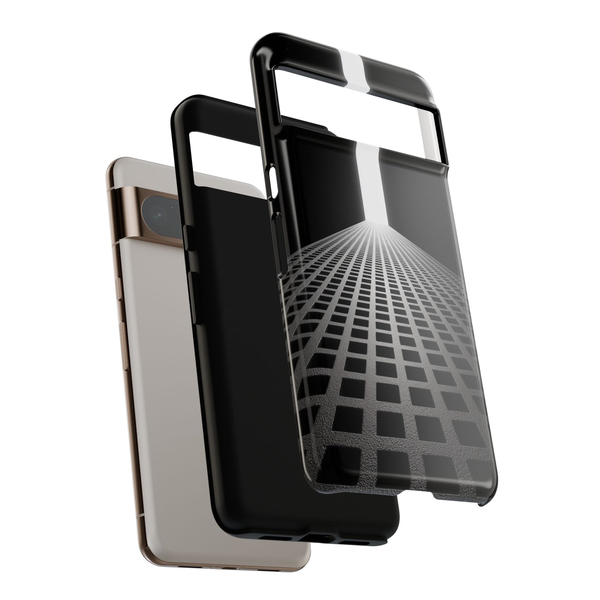 Black Gray Minimalist Grid Surreal Building Pathway