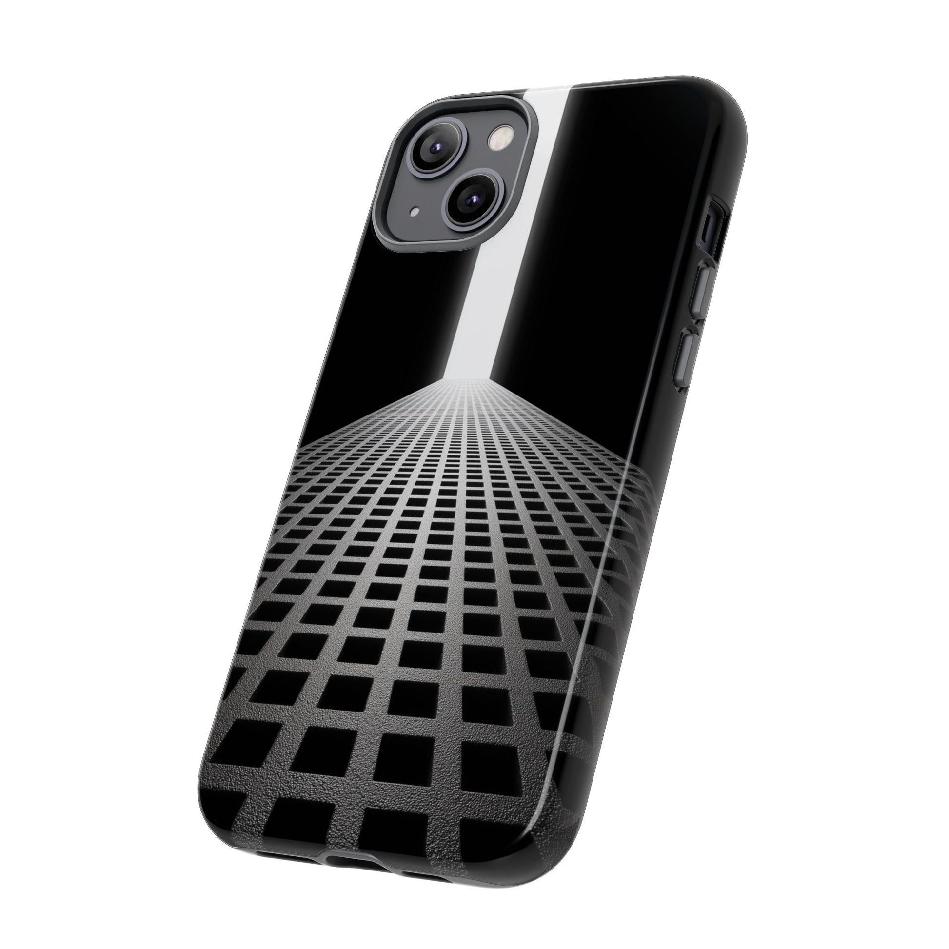 Black Gray Minimalist Grid Surreal Building Pathway