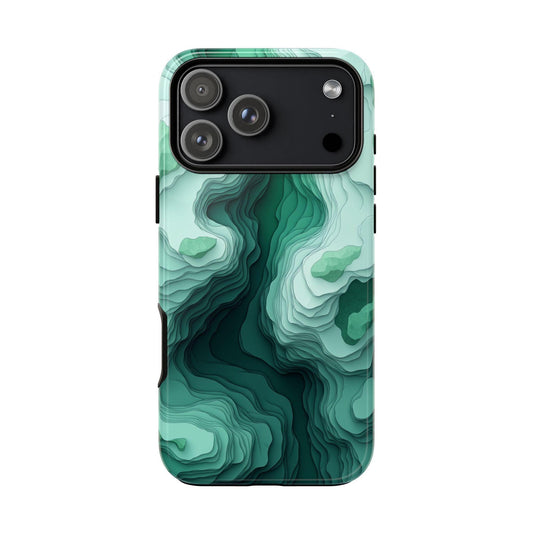 Seafoam Green Topography Pattern