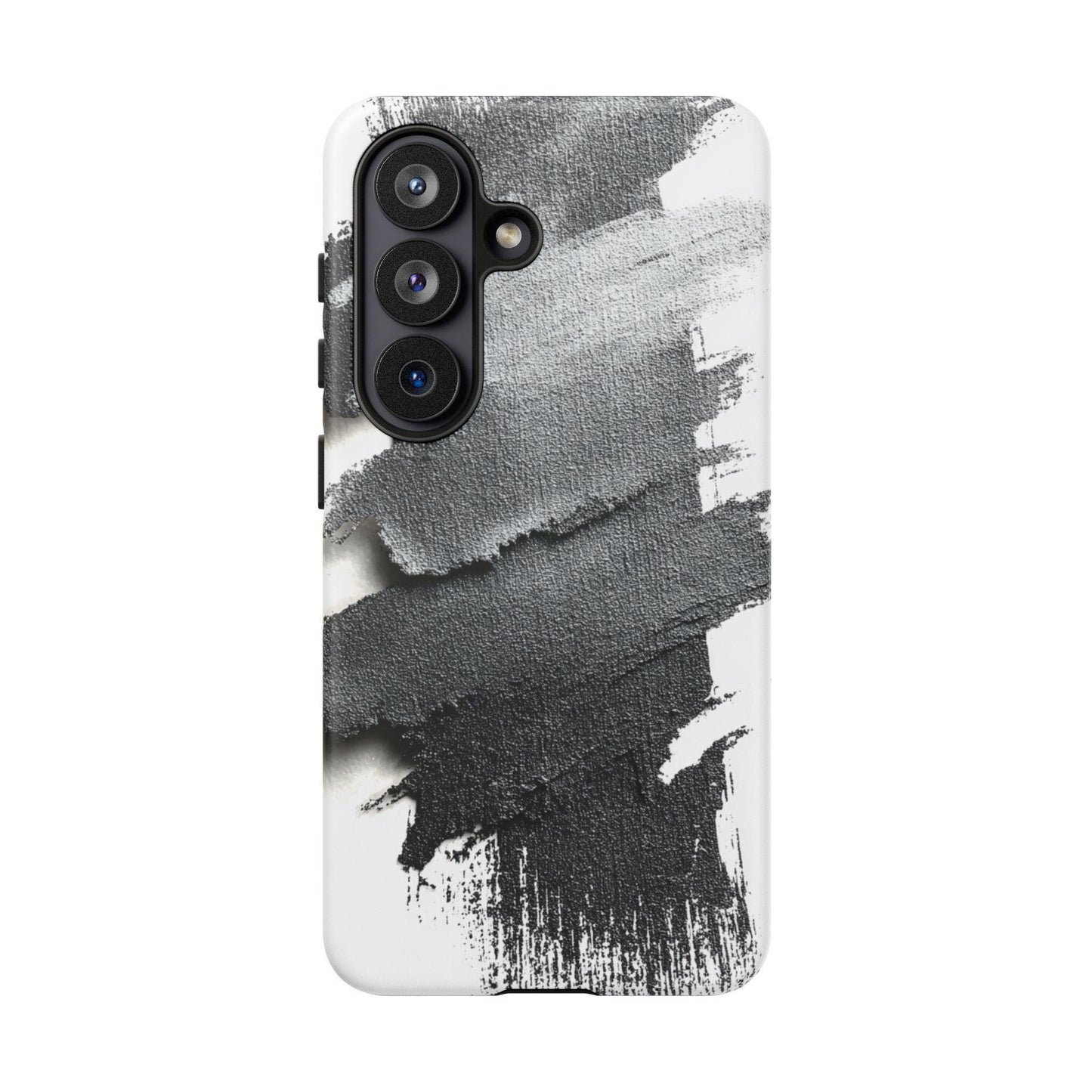 Charcoal Brush Strokes Gray Cascade