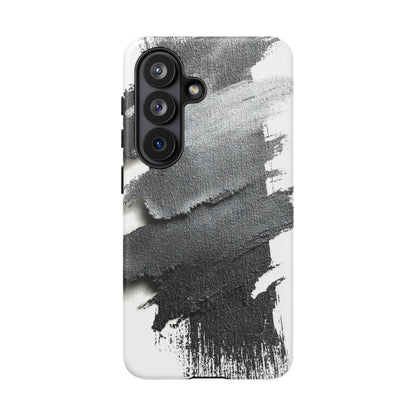 Charcoal Brush Strokes Gray Cascade