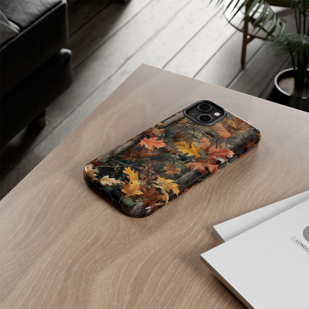 Autumn Forest Camouflage Orange Brown Leaves