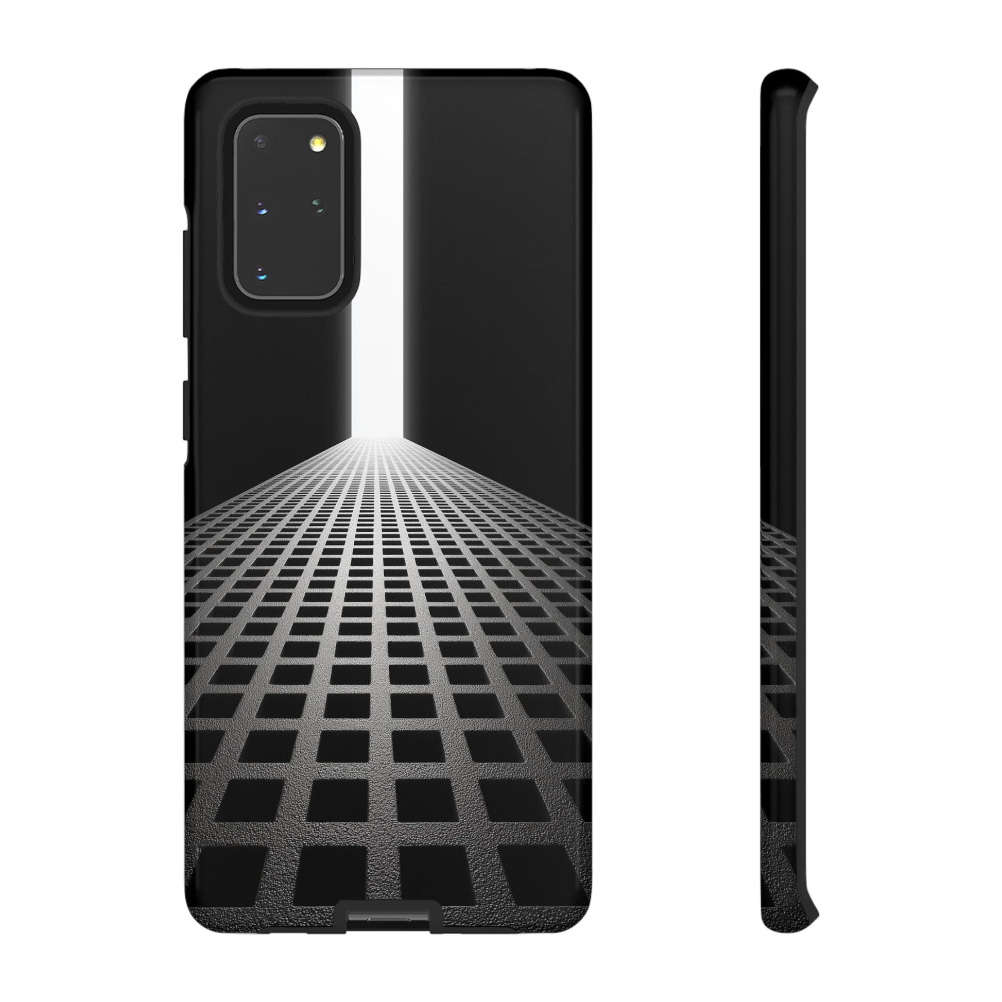 Black Gray Minimalist Grid Surreal Building Pathway