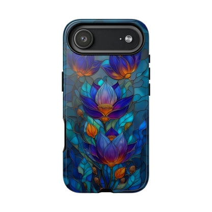 Purple Lotus Floral Stained Glass