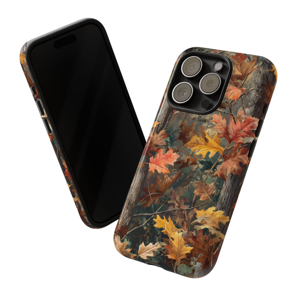 Autumn Forest Camouflage Orange Brown Leaves