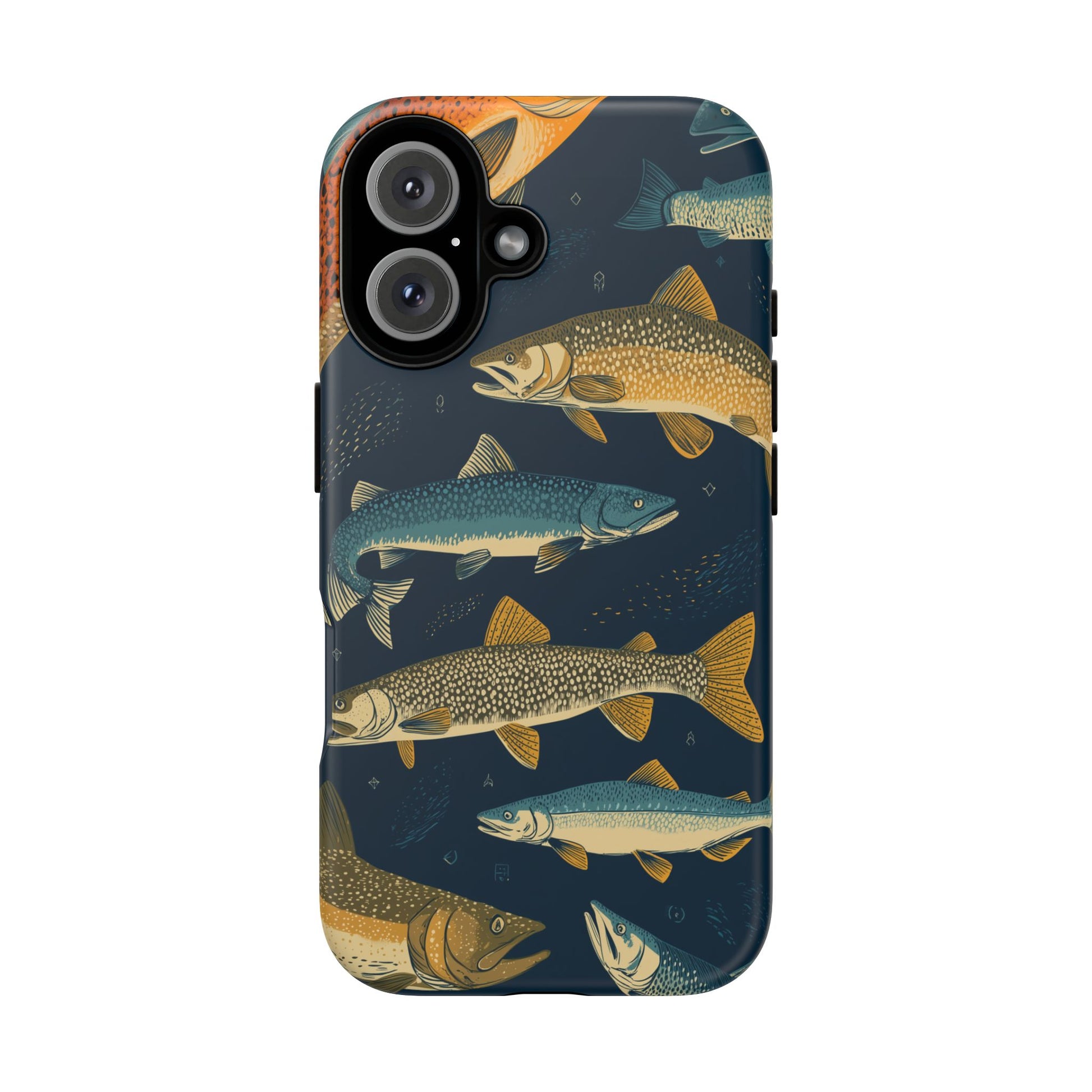 Abstract Fish Salmon Fishing Pattern