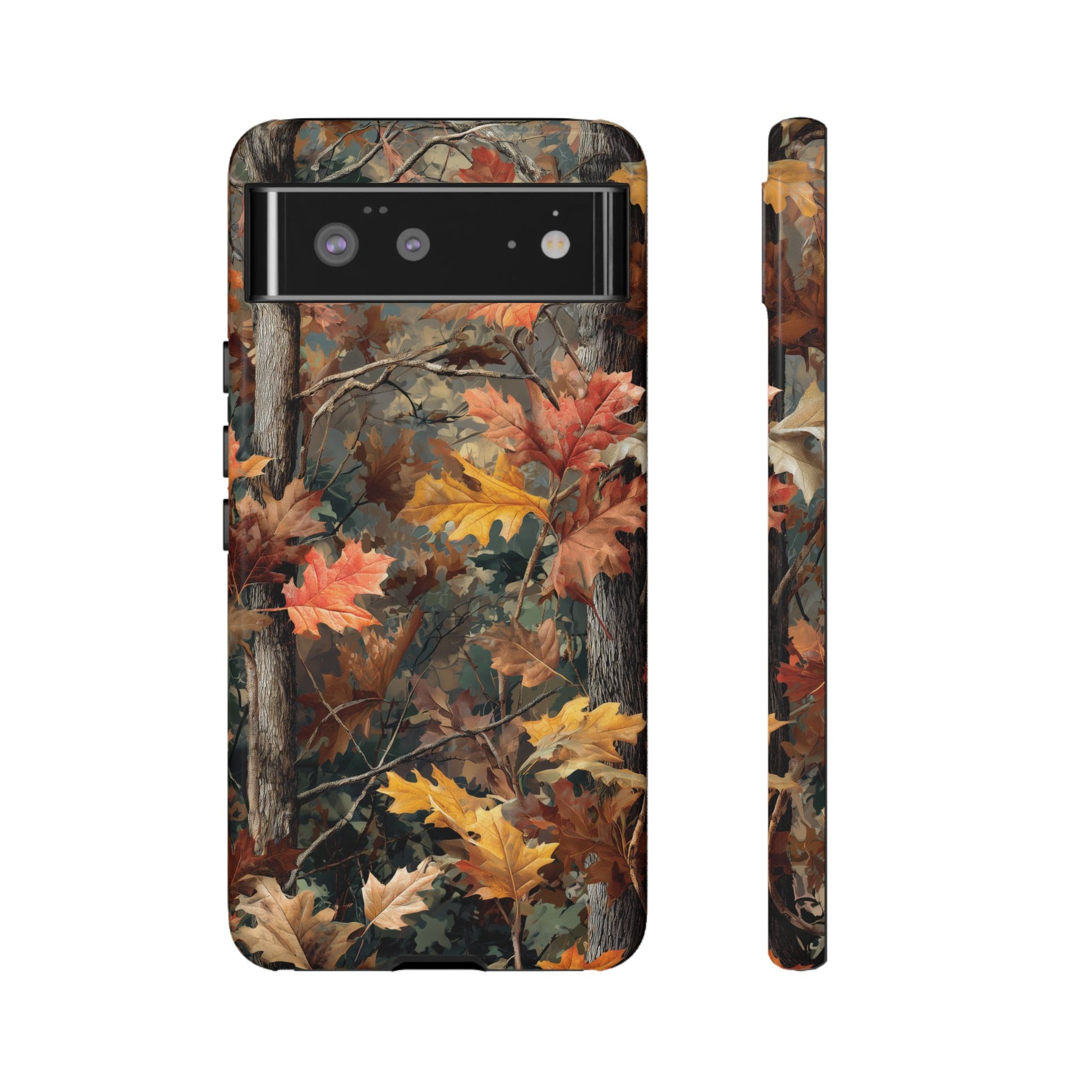 Autumn Forest Camouflage Orange Brown Leaves