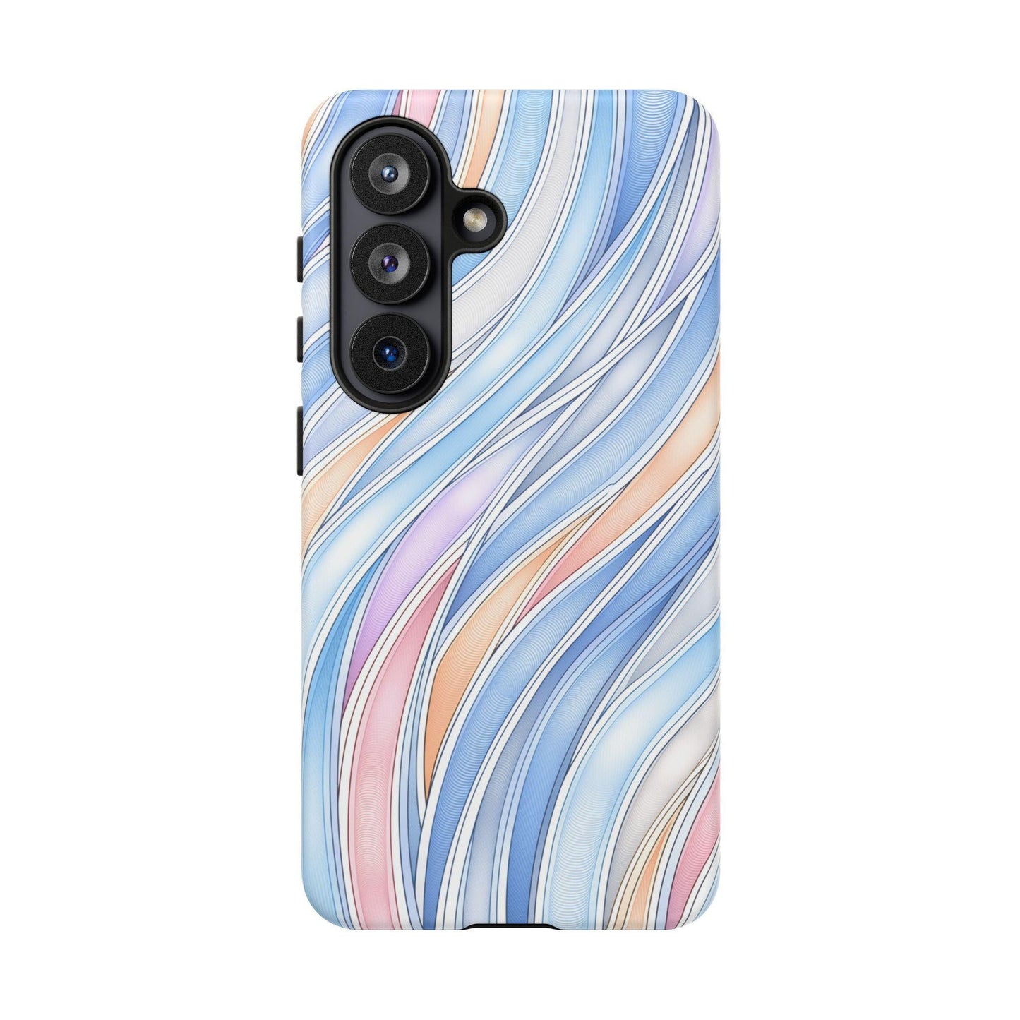 Gradient Wavy Ribbons Abstract Curves