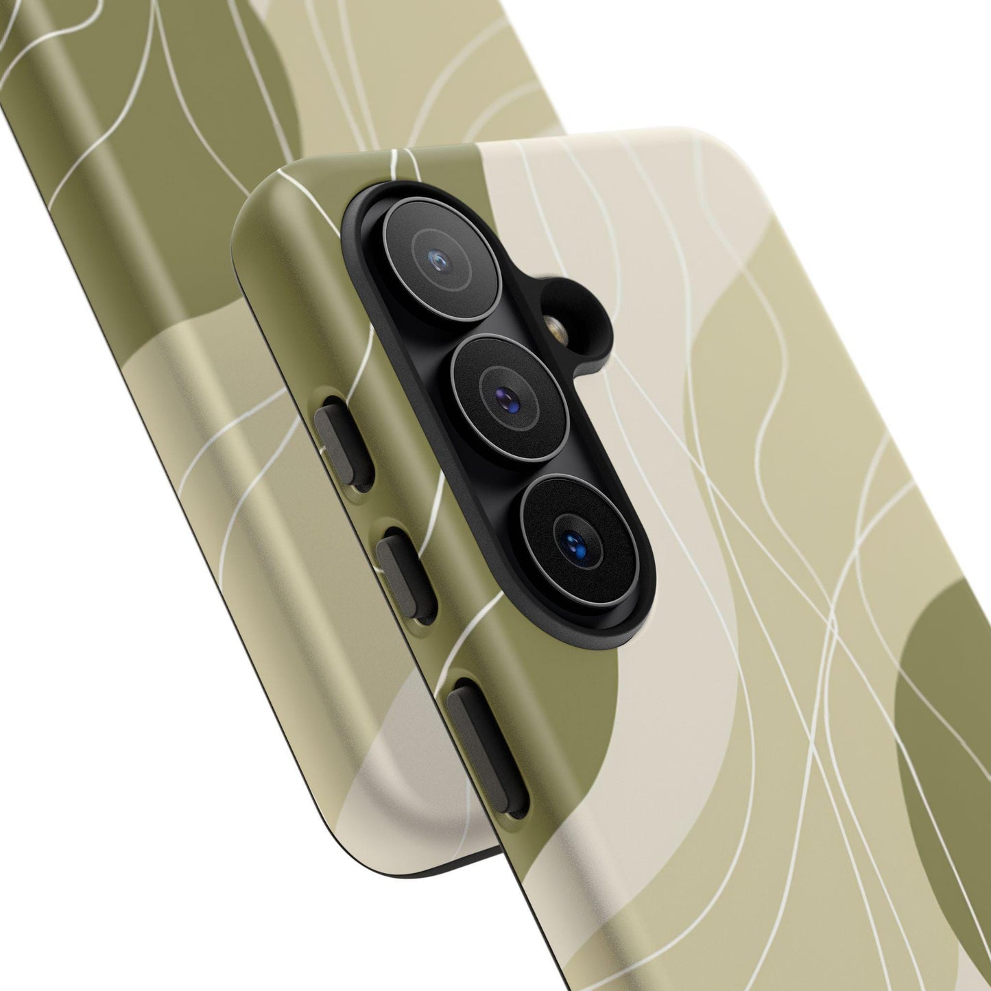 Sage Green Contour Wave Lines