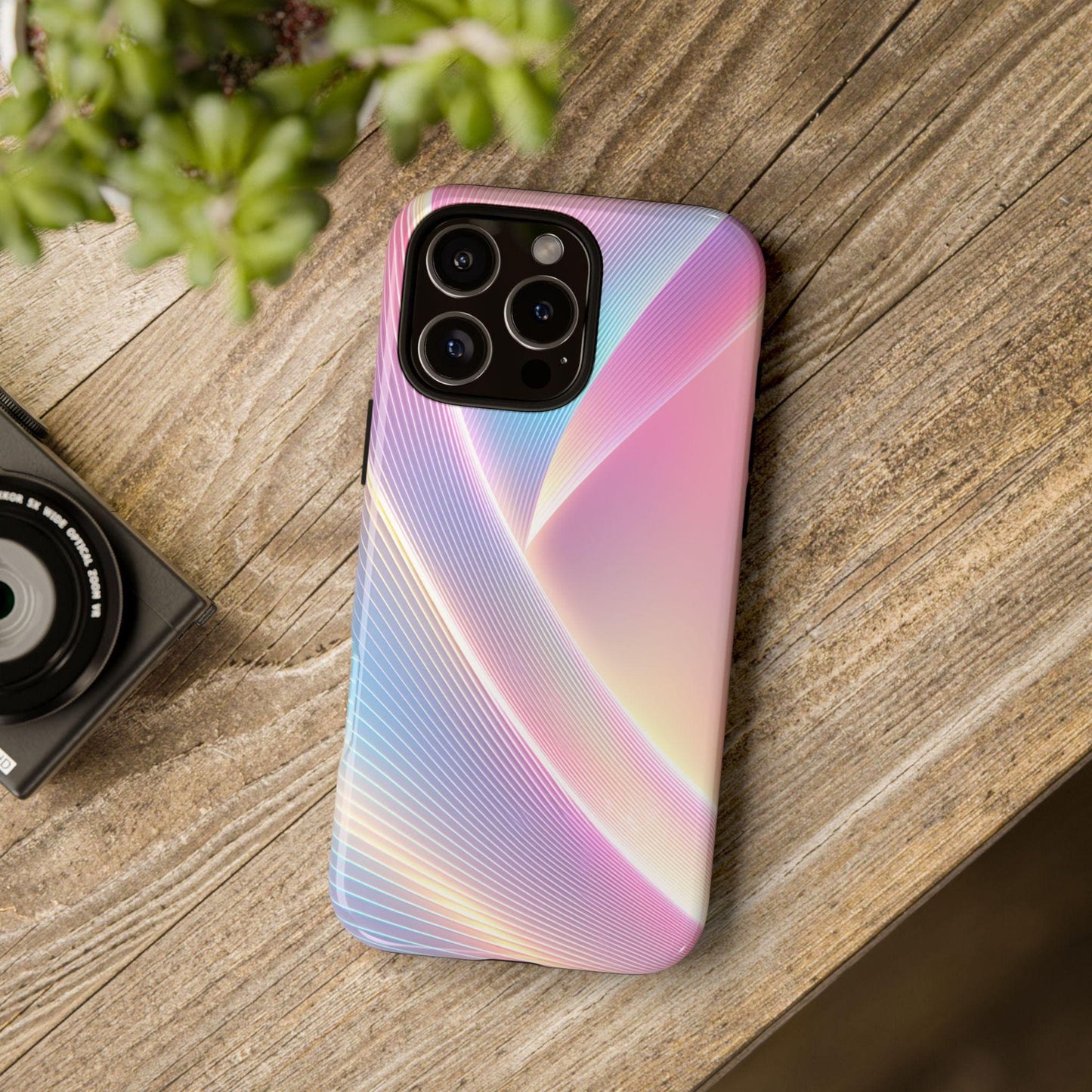 Aurora Pink Iridescent Wavy