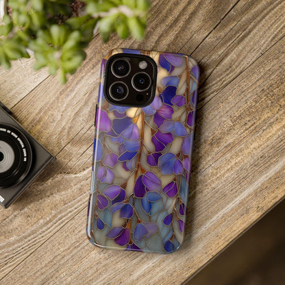 Lavender Floral Petals Stained Glass