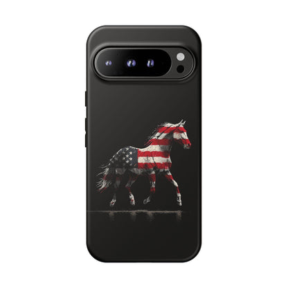 Horse American Flag Vector