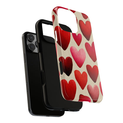 Red Hearts Artistic Love Charm