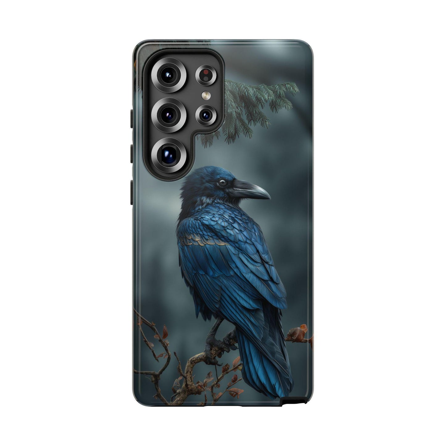 Raven Blue Black Feathers Bird