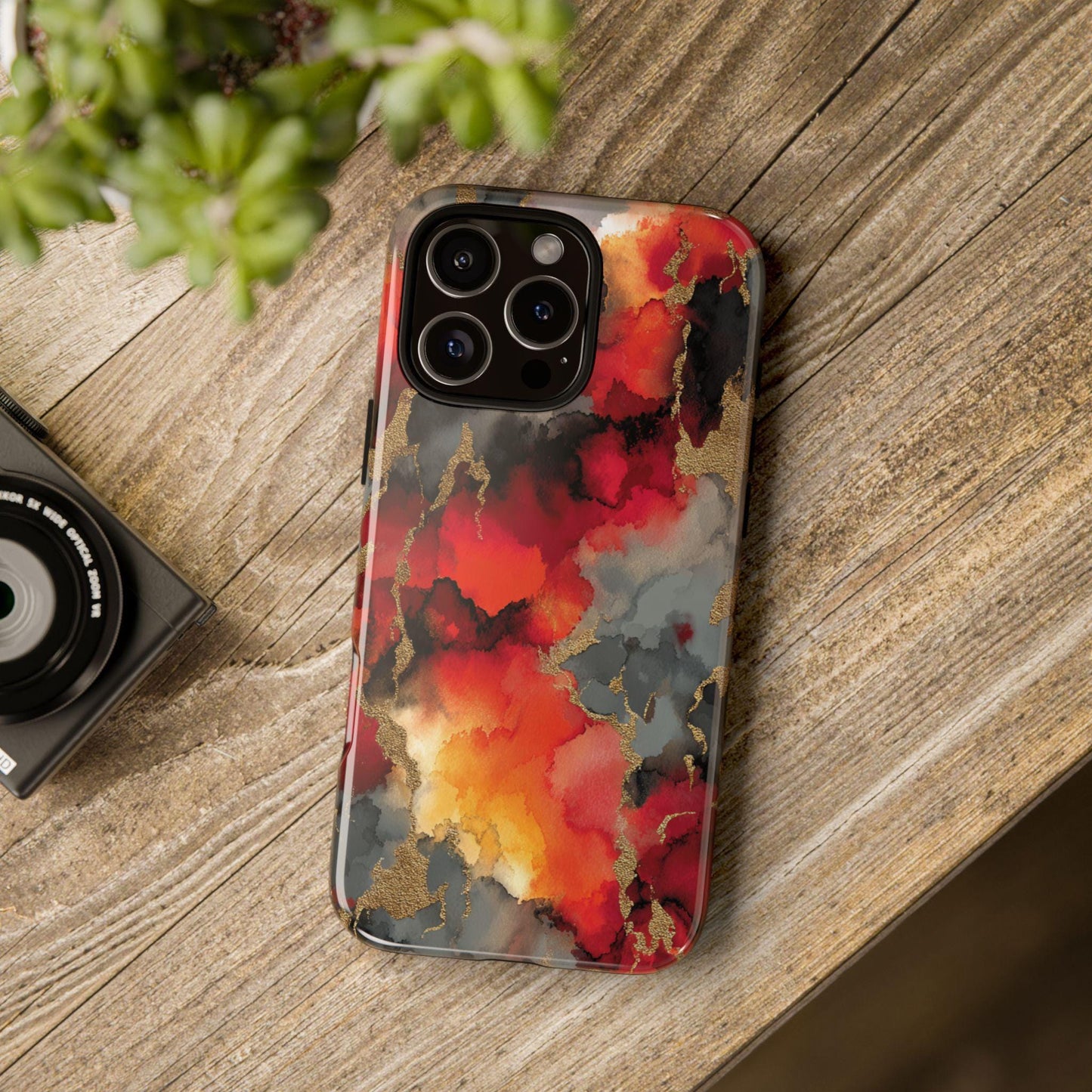 Molten Flame Abstract Marble