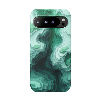 Seafoam Green Topography Pattern