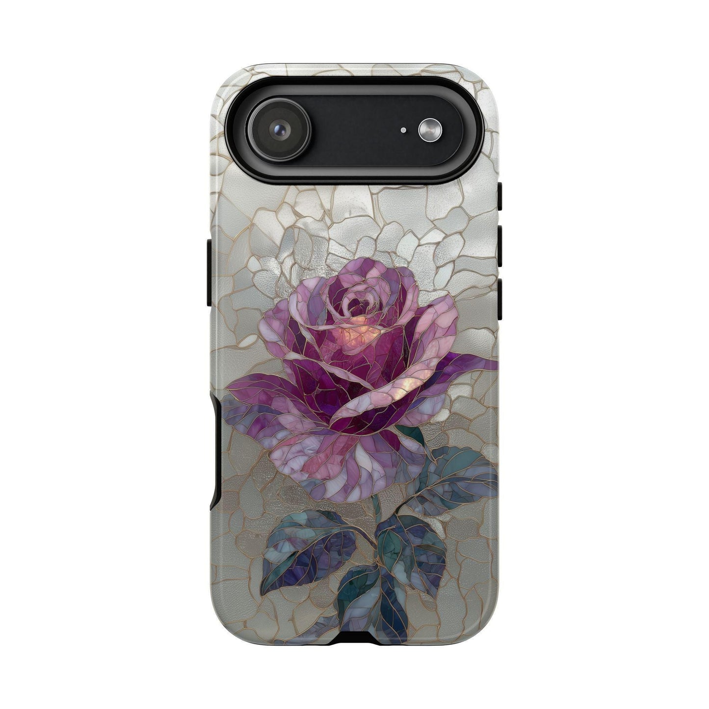 Amethyst Flower Rose Stained Glass