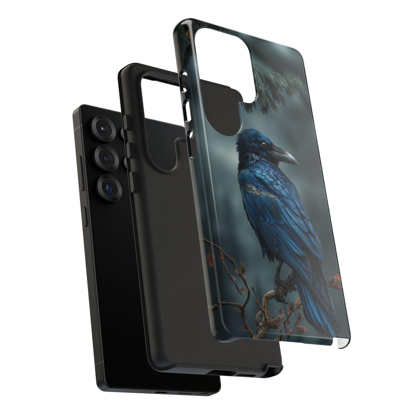 Raven Blue Black Feathers Bird