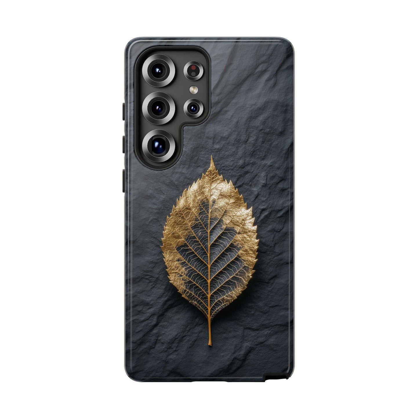 Gold Foil Leaf Dark Charcoal