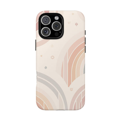 Retro Arcs Pastel Beige Coral