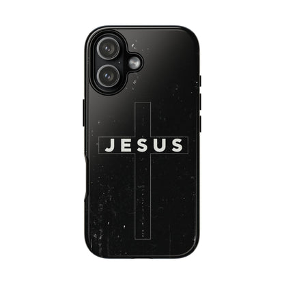 Jesus Cross Minimalist Black