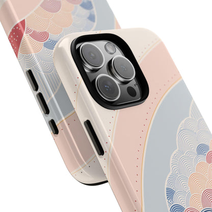 Retro Abstract Pastel Blue Pink
