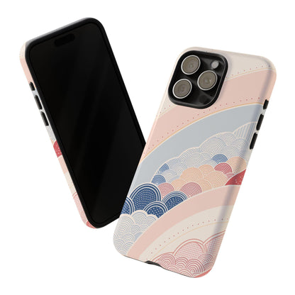 Retro Abstract Pastel Blue Pink