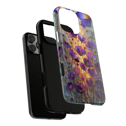 Wildflowers Purple Floral Stained Glass