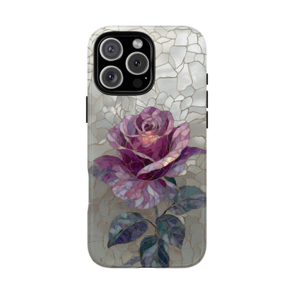 Amethyst Flower Rose Stained Glass