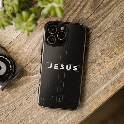 Jesus Cross Minimalist Black
