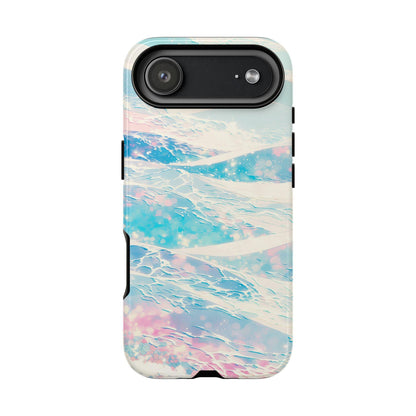 Pastel Ocean Waves Teal Pink