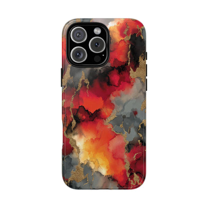 Molten Flame Abstract Marble
