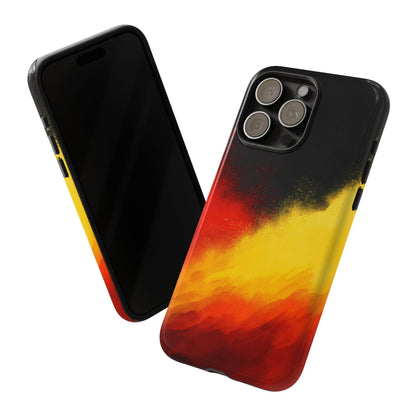 Yellow Orange Gradient Black Paint