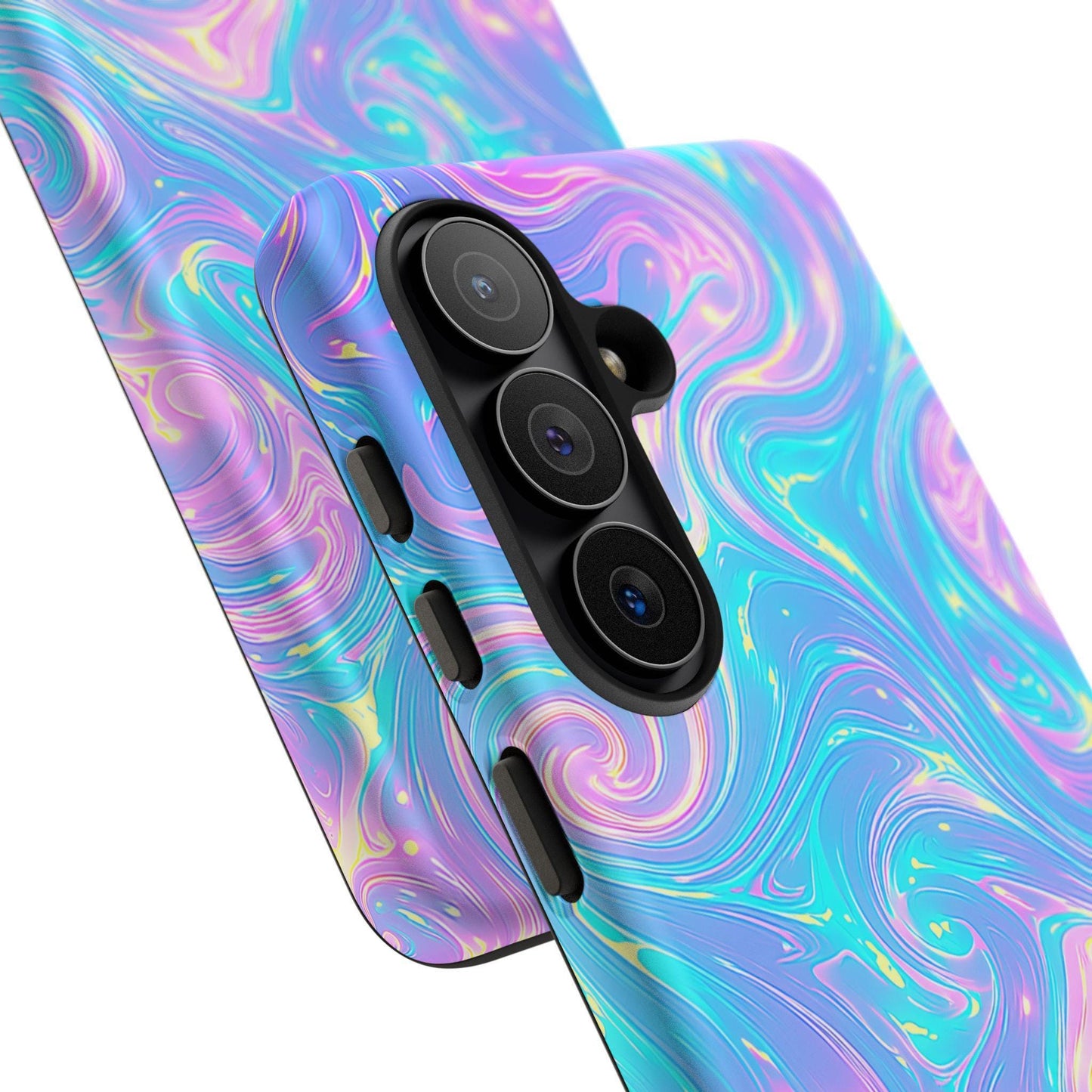 Candy Swirl Teal Pink Iridescent