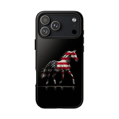 Horse American Flag Vector