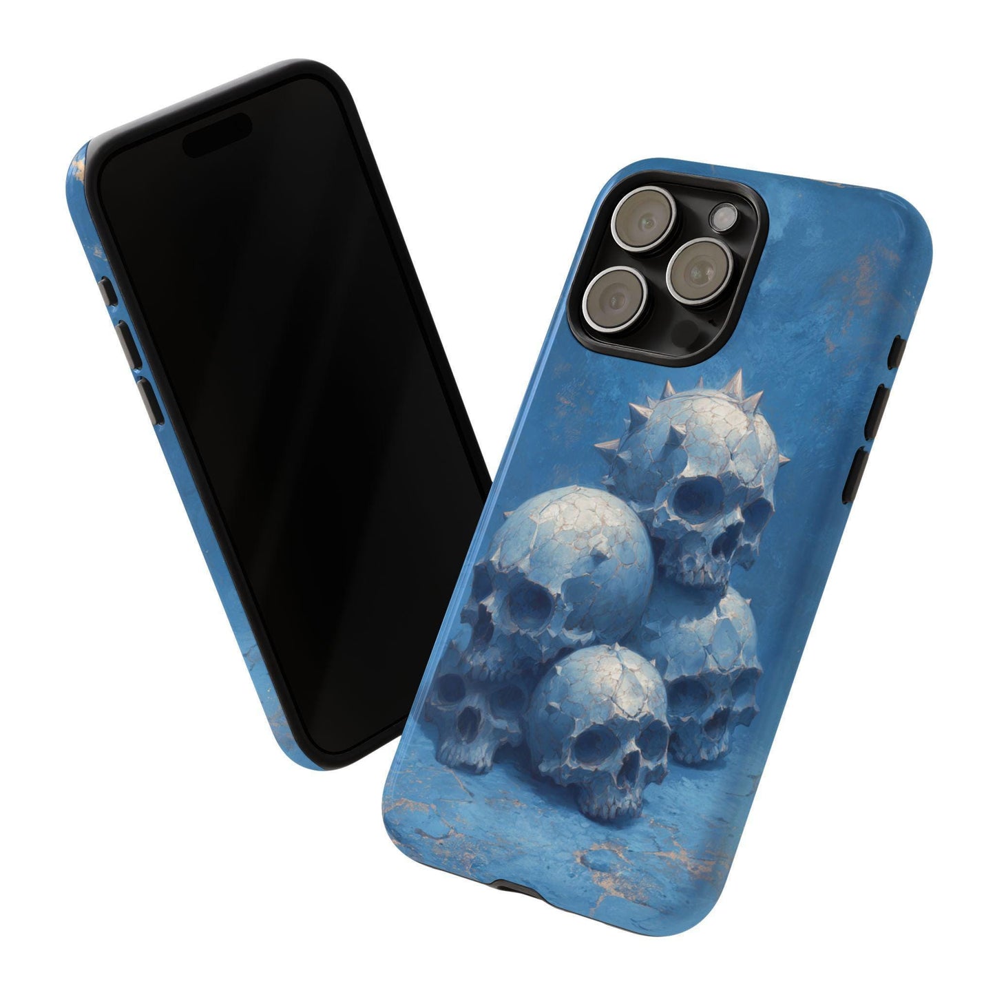Skull Blue Spikey Gothic
