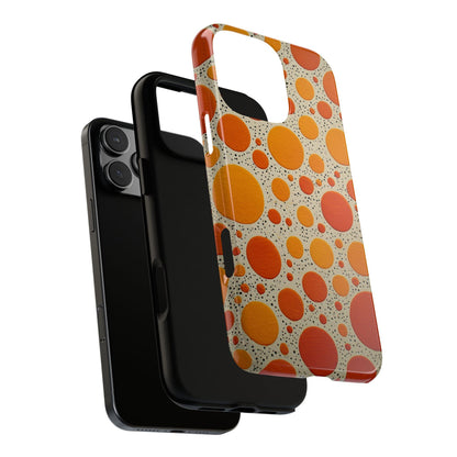 Orange Tangerine Abstract Polka Dots