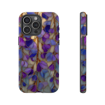 Lavender Floral Petals Stained Glass