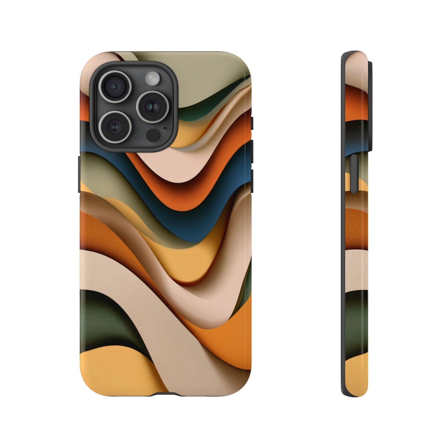 Earth Tones Layer Waves Pattern