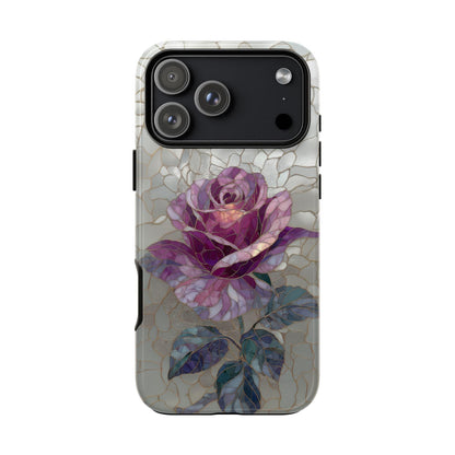 Amethyst Flower Rose Stained Glass