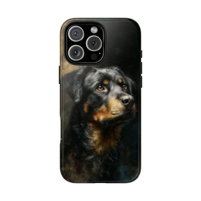 Rottweiler Dog Brush Strokes Painting
