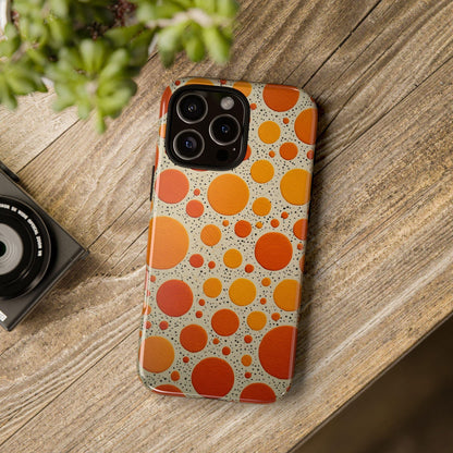 Orange Tangerine Abstract Polka Dots