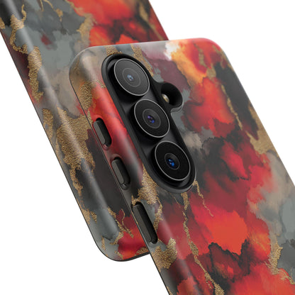 Molten Flame Abstract Marble